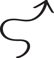 decoration hand drawn arrow illustration.