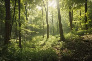 Obraz premium Forest Conservation Protecting, generative artificial intelligence