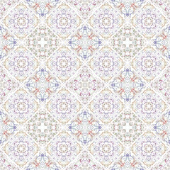 Ornate floral seamless texture, endless pattern with vintage mandala elements.