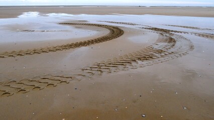 Plage de Sainte Cécile plage au bord de la Manche, département du Pas de Calais en France