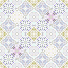 Ornate floral seamless texture, endless pattern with vintage mandala elements.