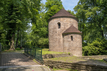 Fototapeta na wymiar Rotunda of St. Nicholas and St. Wenceslas on the Castle Hill in Cieszyn, Poland