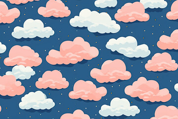seamless pattern with clouds