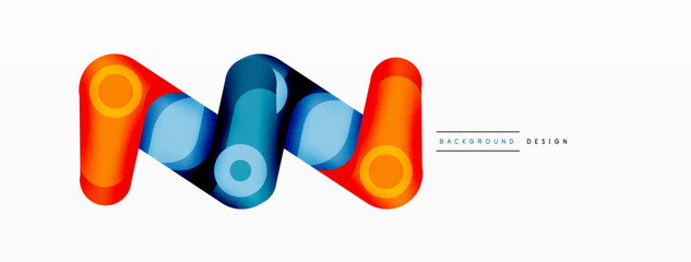 Modern stylish geometric background. Abstract round shapes composition for wallpaper, banner, background or landing