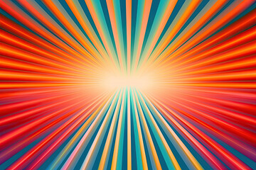 Fototapeta premium Radiant Rays: Modern Minimalistic Colorful Pattern