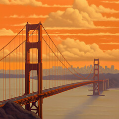Bridging the Bay: Golden Gate at Sunset