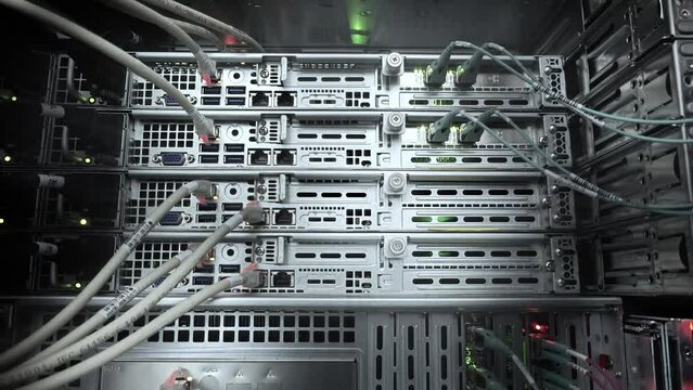 Technology center network server room. Service Provider equipment. GPT.
