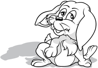 Drawing of a Tired and Sleepy Bunny