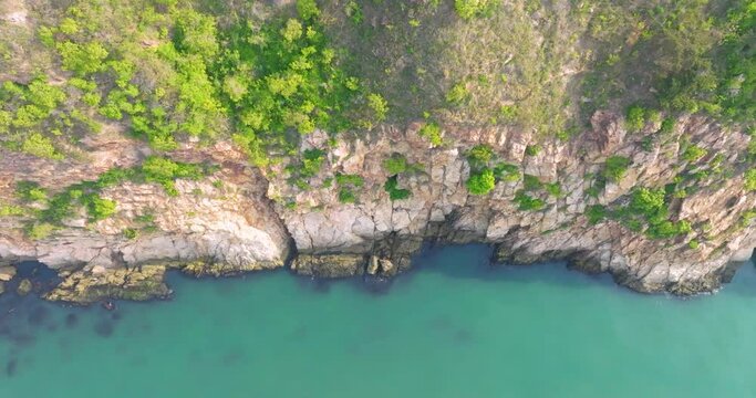 Spring seaside scenery of Binhai Road in Dalian, Liaoning province, China
