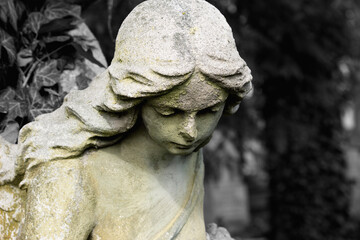 Guardian angel with wings. Prayer, intercession and Paradise