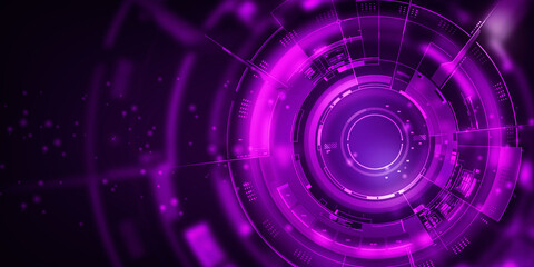 2d illustration Abstract futuristic electronic circuit technology background