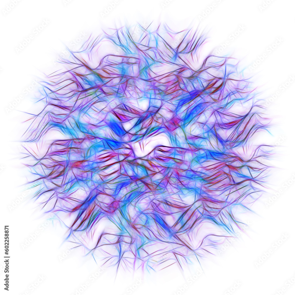 Aufkleber spirograph style overlapping colourful pattern and design on a plain white background