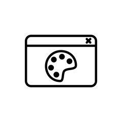 customize browser outline vector icon customize browser stock vector icon for web, mobile app and ui design