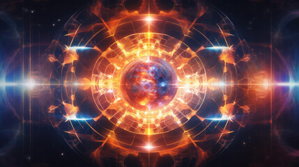 Igniting the Stars: The Principle of Nuclear Fusion. Generative AI - obrazy, fototapety, plakaty