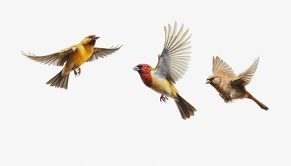 Obraz premium Colorful birds, bird standing, bird flying, group of birds, flying birds