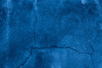 Old wall pattern texture cement blue dark abstract  blue color design are light with black gradient background.