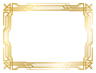 Art Deco frames collection vintage frame png transparent background