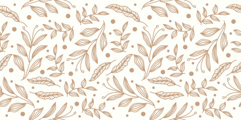 Elegant Seamless Floral Pattern with Hand Drawn Style. Vintage Flower Motif for Fashion, Wallpaper, Wrapping Paper, Background, Fabric, Textile, Apparel, and Card Design © WzKz