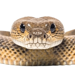 Close up of snake with a transparent background, Generative Ai