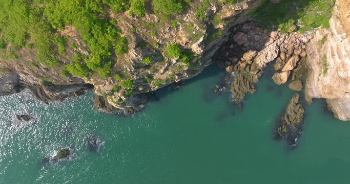 Spring seaside scenery of Binhai Road in Dalian, Liaoning province, China