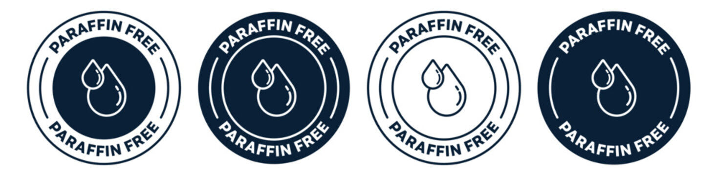 Paraffin free icon set in four variations on white background