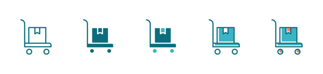 simple hand cart delivery package icon vector shipping service for web and app template design © elmantastic