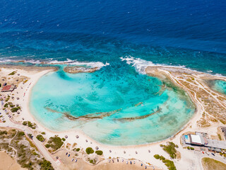  Baby Beach Aruba Island Caribbean, white beach with blue turqouse colored ocean at the Dutch Antilles