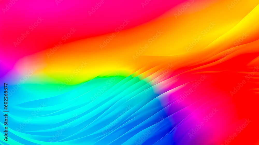 Aufkleber multicolored background with wavy lines in the middle of the image. generative ai.