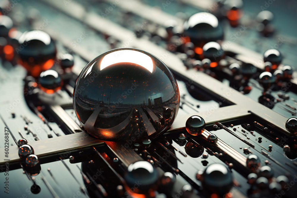 Aufkleber detailed generic abstract technology and engineering backgound illustration. created with generative
