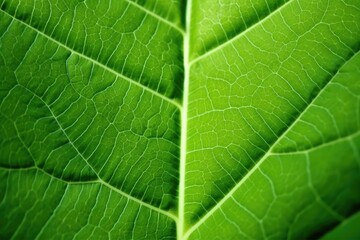 Fototapeta premium Abstract green leaf texture, nature background, tropical leaf photorealistic cinematic lighting, Generative AI