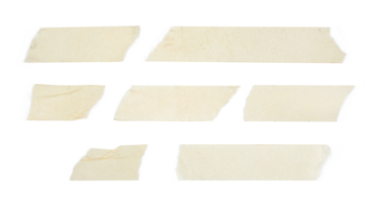 strips of ripped  textured adhesive kraft paper 