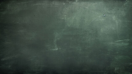 A blank dark green chalkboard style texture background. A.I. generated.
