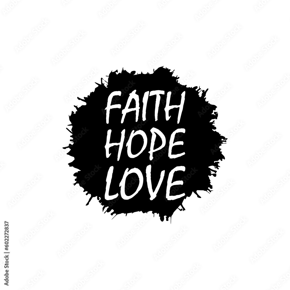 Poster faith, hope, love icon isolated on transparent background