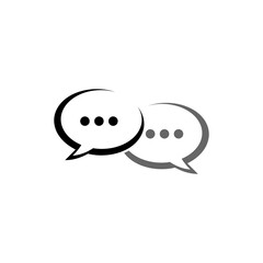 Speech bubble chat icon isolated on transparent background