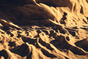 inside a canyon, sand colors generative ai