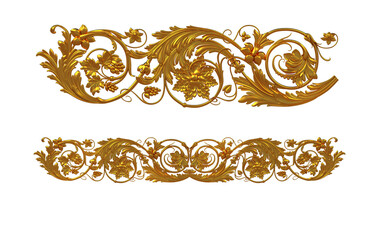Classic ornamental pattern on transparent background