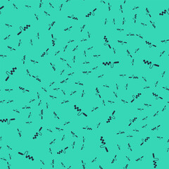 Black Hand ice drill for winter fishing icon isolated seamless pattern on green background. Vector