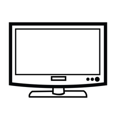 TV screen. isolated on a white background. Vector illustration.