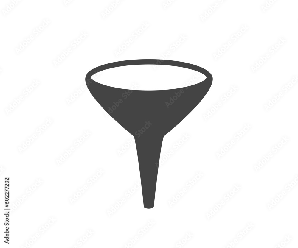 Wall mural funnel icon vector. sort sign, filter symbol black and white.