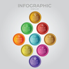 Modern flat circular diagram infographic template vector illustration	
