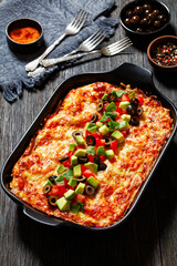 Healthy chicken and pinto bean gluten free lasagna