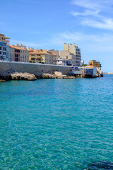 Coloured Houses Close To The Sea In Marseille