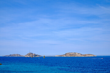 Ile du Frioul in Marseille, from Kennedy Cornice