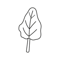 Vector illustration of a tree in doodle style