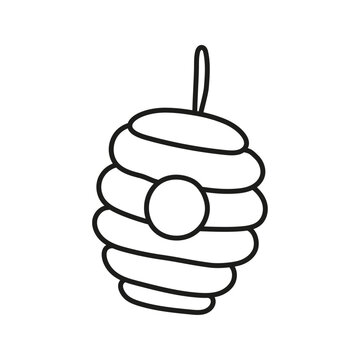 recommend clip art: Vector illustration of a bee hive in doodle style.