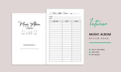 Music Album Review Kdp Interior Template