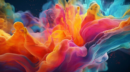 Naklejka premium Abstract Liquid color wallpaper, bright beautiful colors