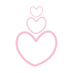 Cozy heart, line drawing heart 
