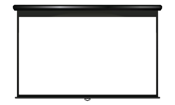 Projector screen vector mockup. Fully editable vector. Illustration