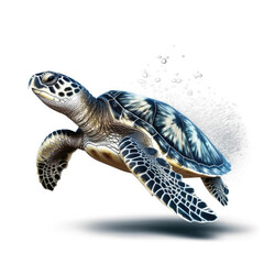 Obraz premium turtle isolated on white background